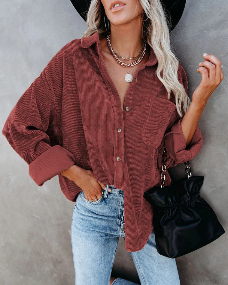 Shopnory | Weinlese Cordjacke