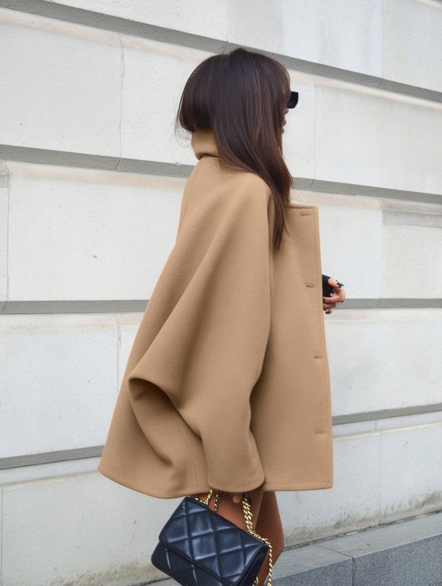Wolljacke - schicke Damenoberbekleidung mit Batwing-Ärmeln