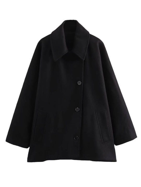 Wolljacke - schicke Damenoberbekleidung mit Batwing-Ärmeln