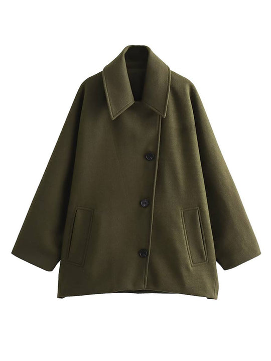 Wolljacke - schicke Damenoberbekleidung mit Batwing-Ärmeln