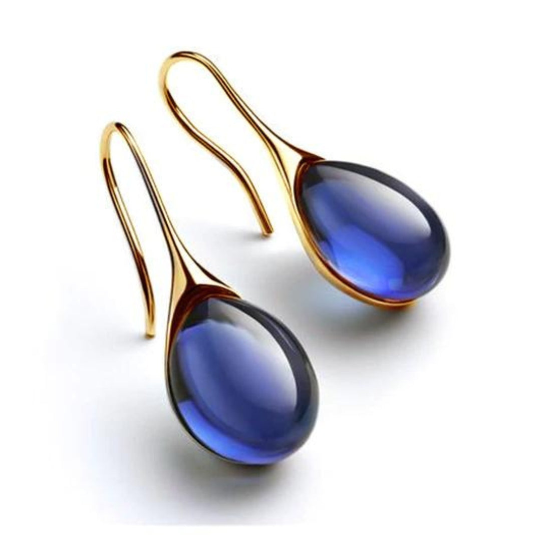 Kristall Tropfen Ohrringe in Gold und Silber | Shop Nory