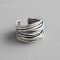 Silber verstellbarer Schicht-Ring | Shop Nory