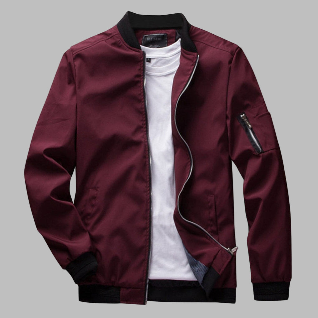 Shopnory | Herren Sommerjacke mit Reißverschluss und Tasche LShopnorybi