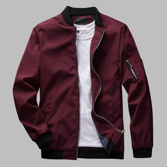 Shopnory | Herren Sommerjacke mit Reißverschluss und Tasche LShopnorybi