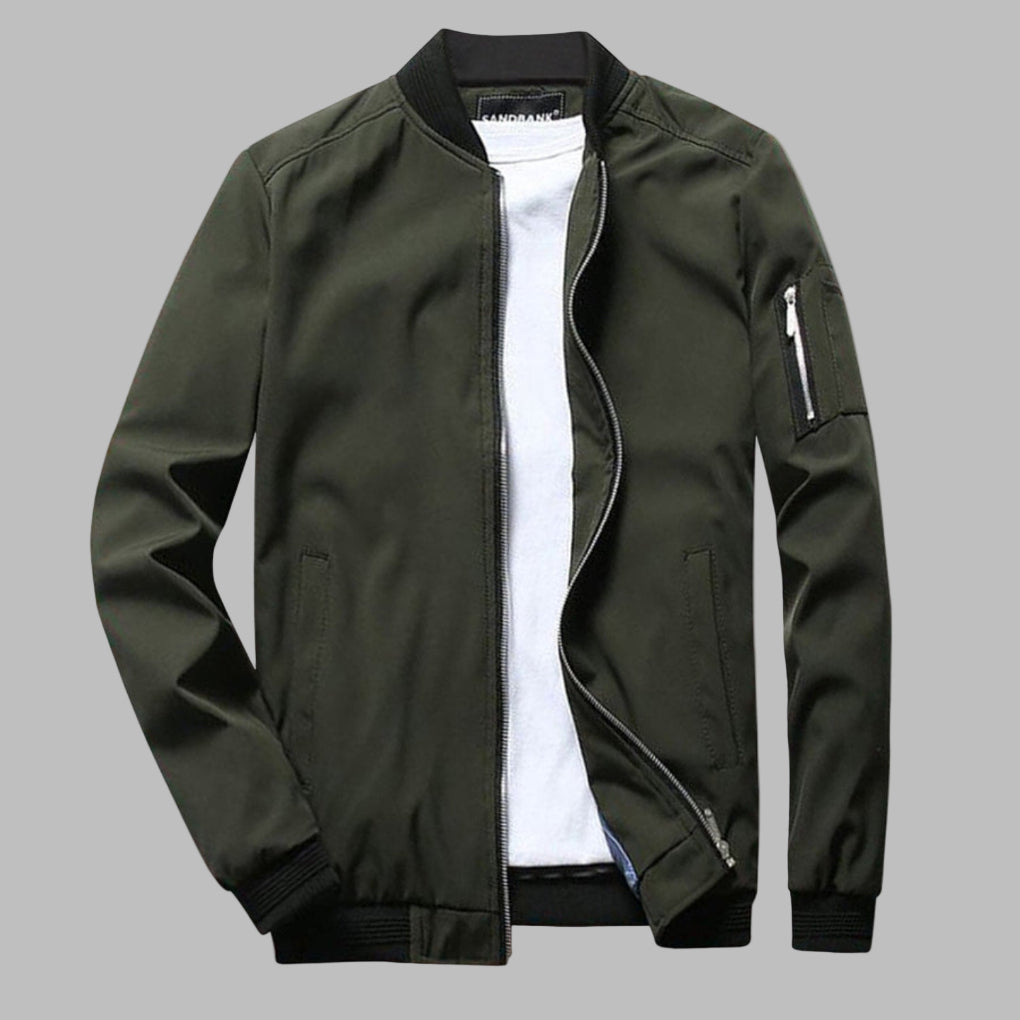 Shopnory | Herren Sommerjacke mit Reißverschluss und Tasche LShopnorybi