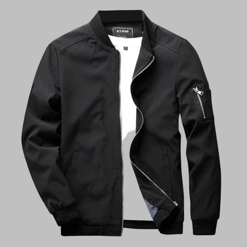 Shopnory | Herren Sommerjacke mit Reißverschluss und Tasche LShopnorybi