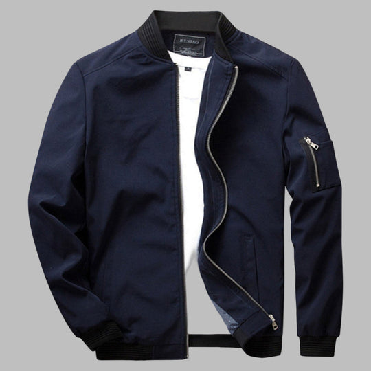 Shopnory | Herren Sommerjacke mit Reißverschluss und Tasche LShopnorybi