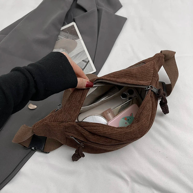 Lässige Cordtasche für Damen
