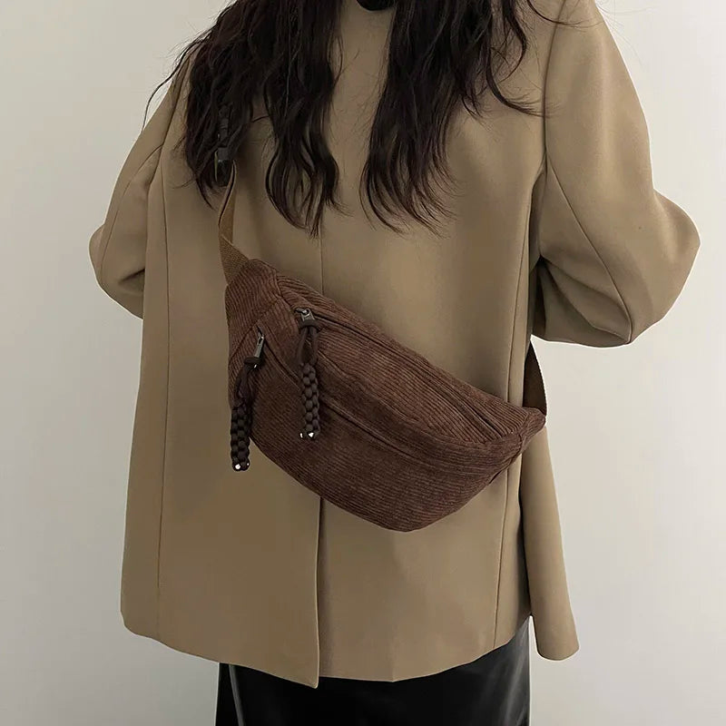 Lässige Cordtasche für Damen