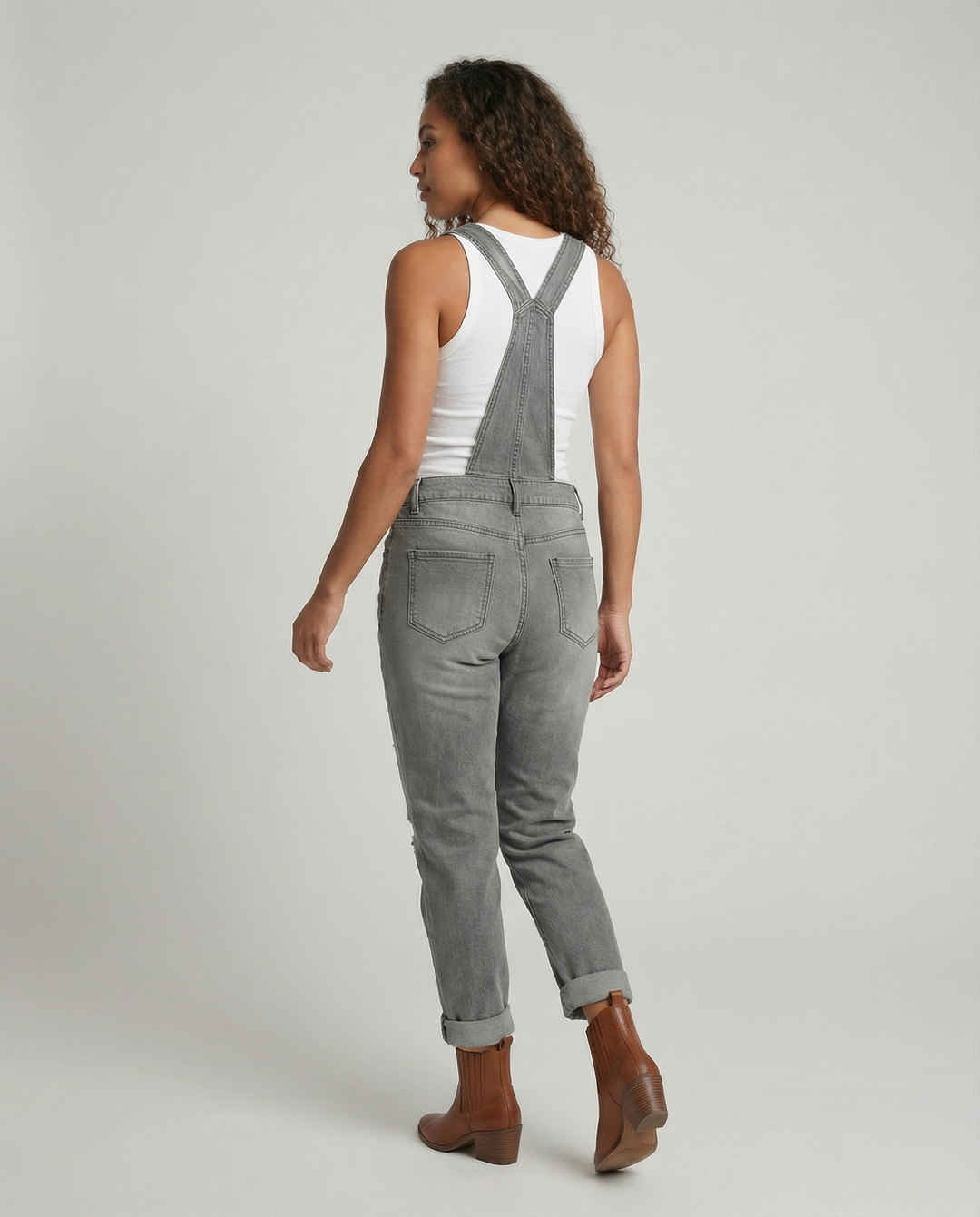 Damen Zerrissener Overall mit Eleganter Passform & Komfort