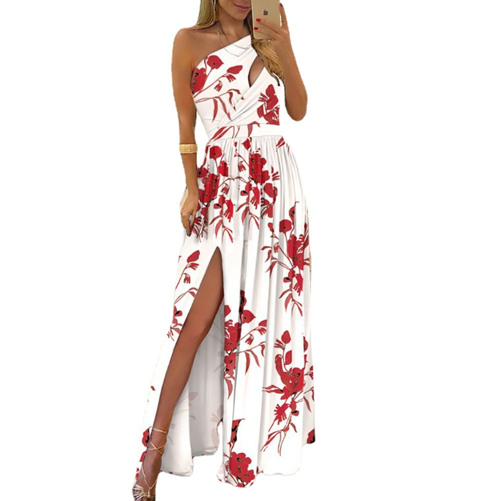 Frühling/Sommer Schulterfreies Kleid für Frauen