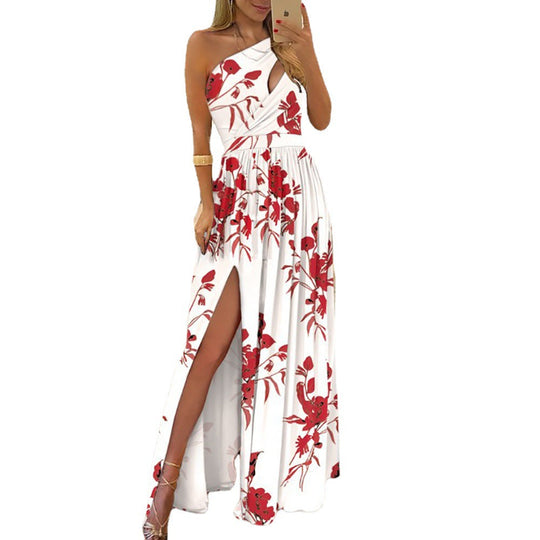 Frühling/Sommer Schulterfreies Kleid für Frauen