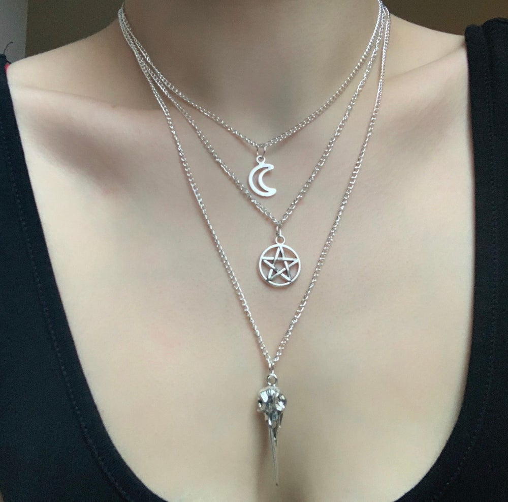 Himmlisches Silber Schmuck Set - Mond & Sonne Halskette und Ohrringe | Shop Nory