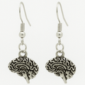 Silver Gothic Brain Charm Earrings | Shop Nory