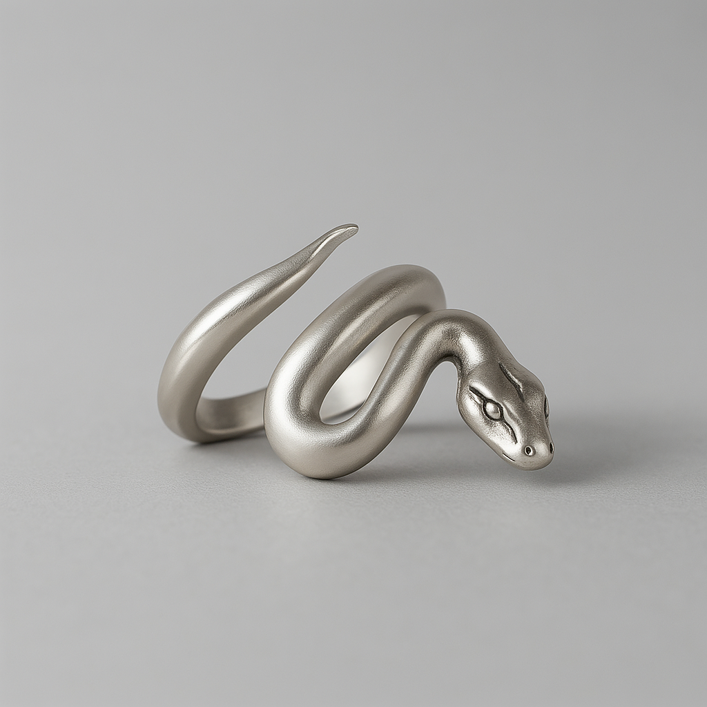 Sterling Silver Smooth Snake Ring | Shop Nory