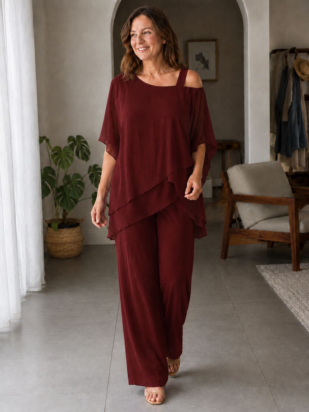 ShopNory | Jumpsuit | Eleganter Zweiteiler mit Cold Shoulder