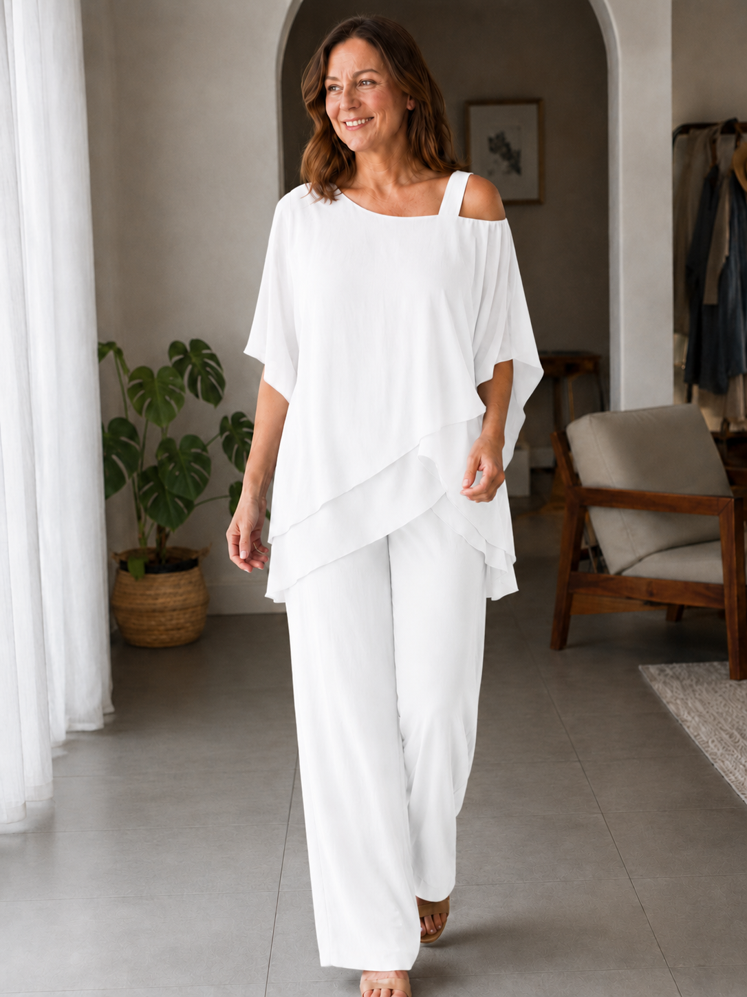ShopNory | Jumpsuit | Eleganter Zweiteiler mit Cold Shoulder