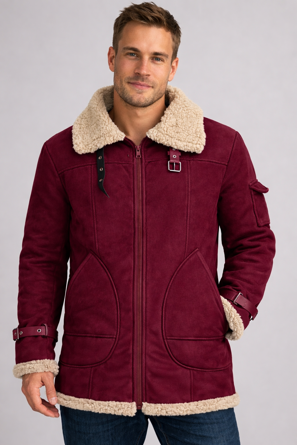 ShopNory Herren Camel Stilvolle fliegende jacke