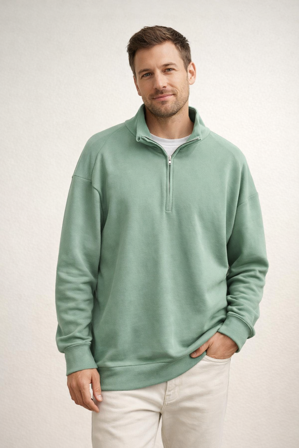 ShopNory | Herren Top Half-Zip mit Stehkragen