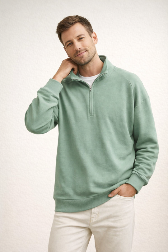 ShopNory | Herren Top Half-Zip mit Stehkragen