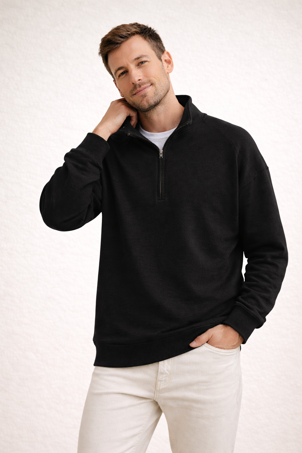 ShopNory | Herren Top Half-Zip mit Stehkragen