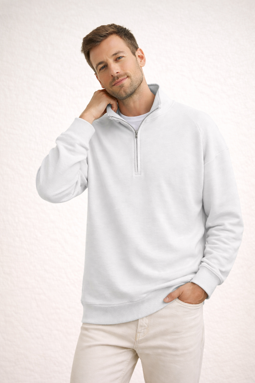 ShopNory | Herren Top Half-Zip mit Stehkragen