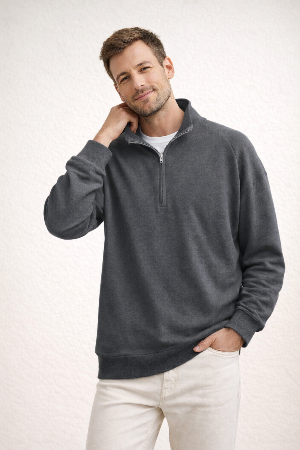 ShopNory | Herren Top Half-Zip mit Stehkragen