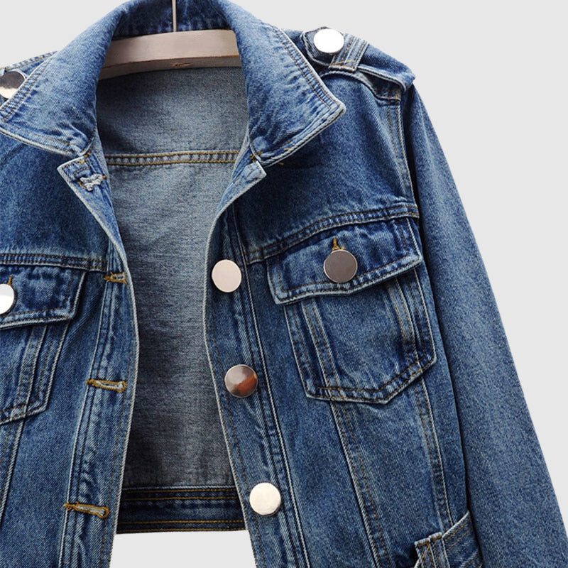 Stylische Kurze Jeansjacke