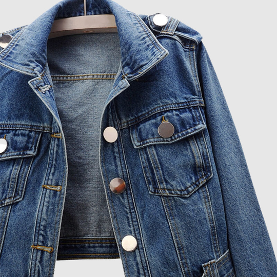 Stylische Kurze Jeansjacke