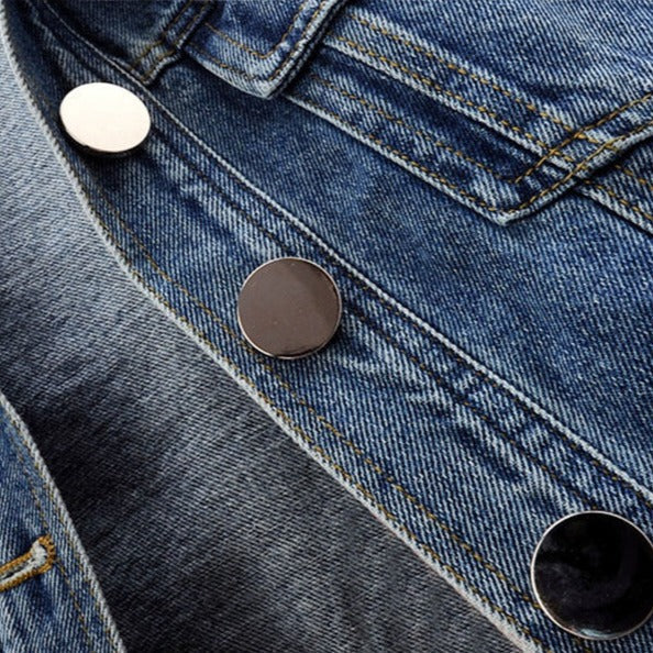 Stylische Kurze Jeansjacke