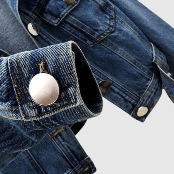 Stylische Kurze Jeansjacke