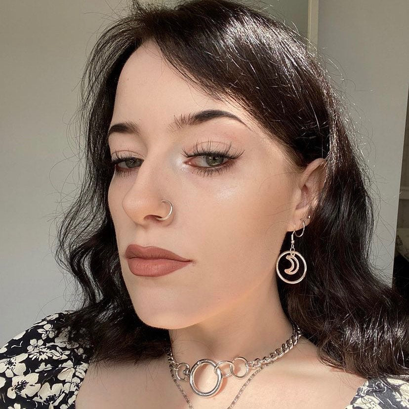 Silver Circle Charm Earrings | Shop Nory