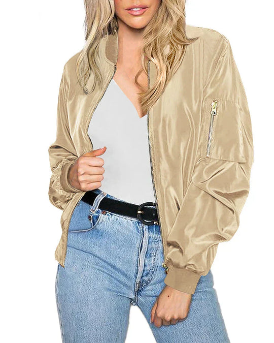 Klassische und Elegante Bomberjacke mit Taschen, Perfekt für Alle Anlässe