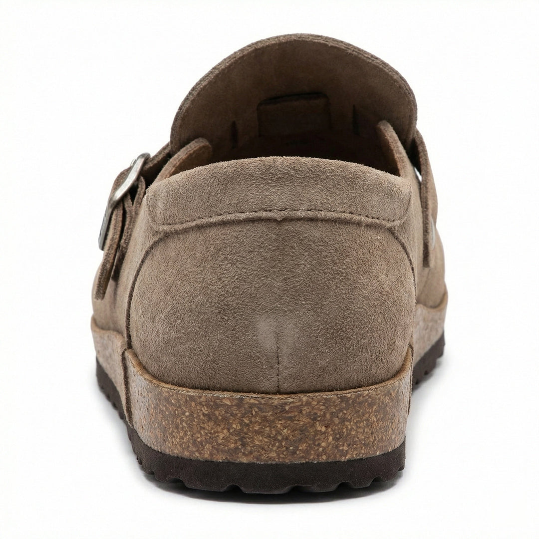 Clogs - Damen Retro Wildleder Slip-On Mule