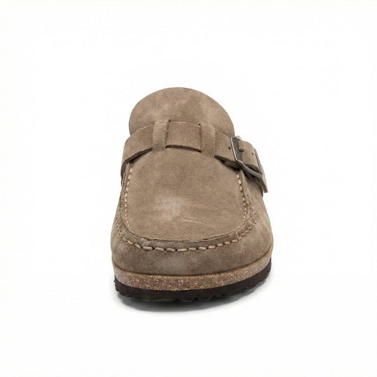 Clogs - Damen Retro Wildleder Slip-On Mule