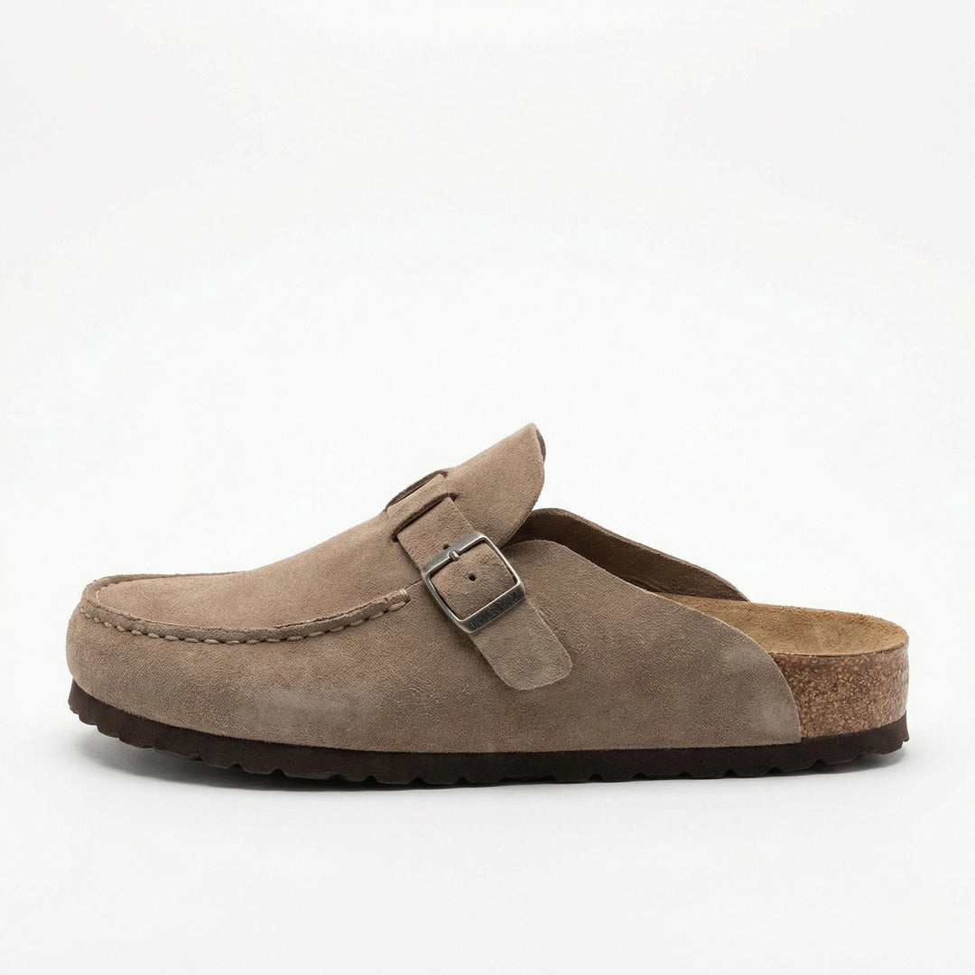 Clogs - Damen Retro Wildleder Slip-On Mule