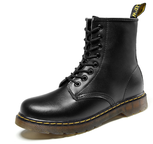 Kampfstiefel - Damenstiefel mit dicker Sohle und Schnürung