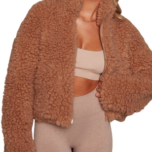Kuschelige Teddy Jacke Damen