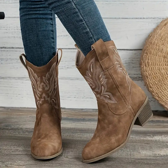Cowboy-Stiefel - Bestickt - Western - Cowgirl-Stiefel - Cowboy-Stiefel für Frauen
