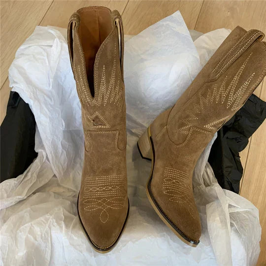 Cowgirl-Stiefel - Western - Blockabsatz - Cowboy-Stiefel - Damenstiefel