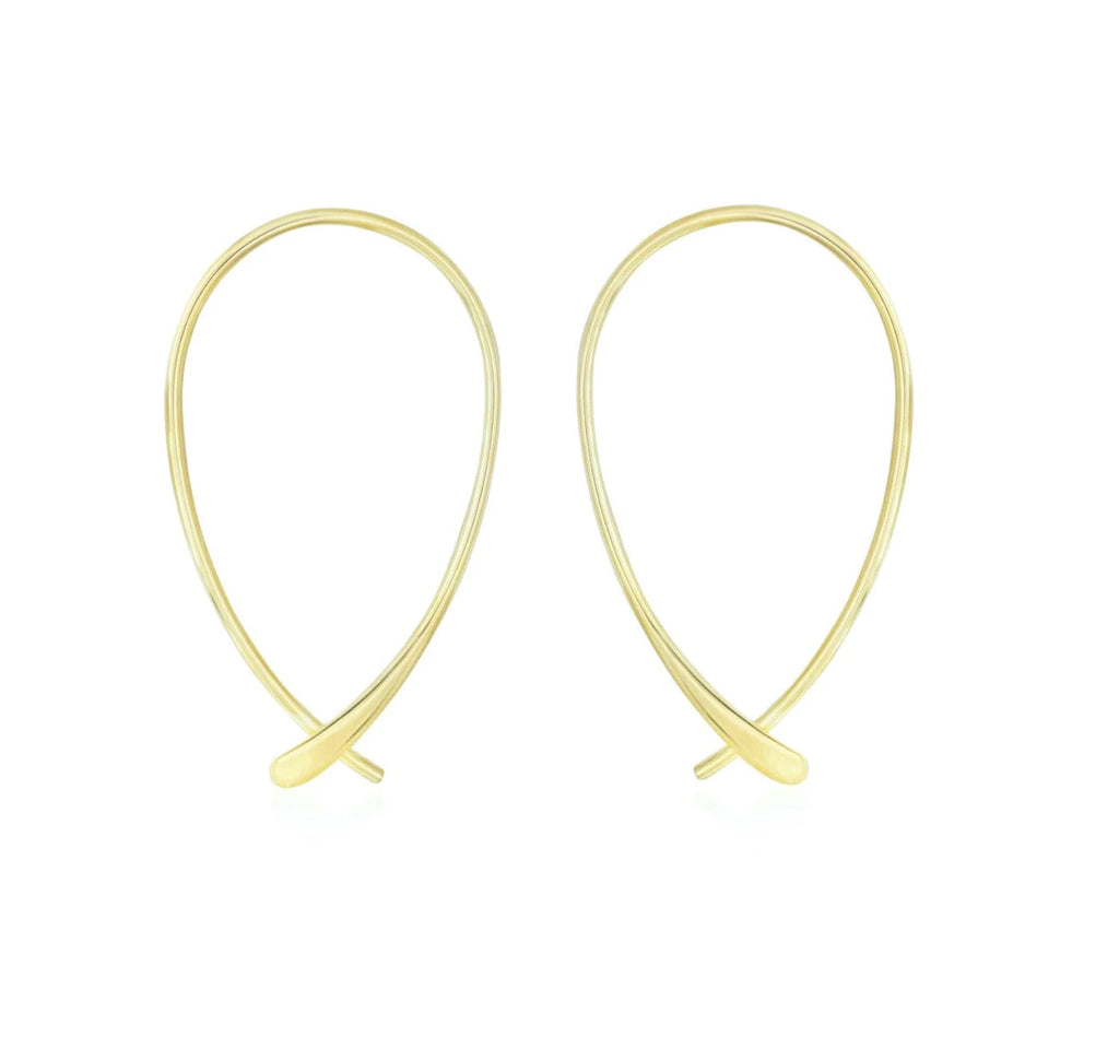 Tropfen Geometrische Creolen Ohrringe | 16Karat vergoldet | Shop Nory
