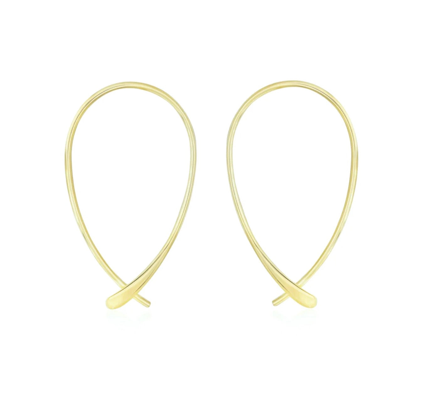 Tropfen Geometrische Creolen Ohrringe | 16Karat vergoldet | Shop Nory
