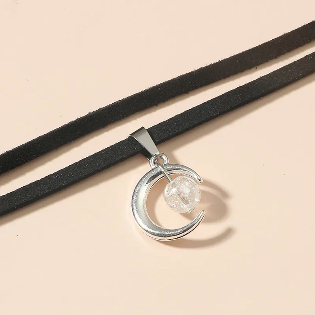 Crescent Moon Labradorit Choker | Shop Nory
