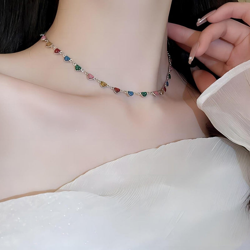 Bunte Böhmische Herzkette | Shop Nory