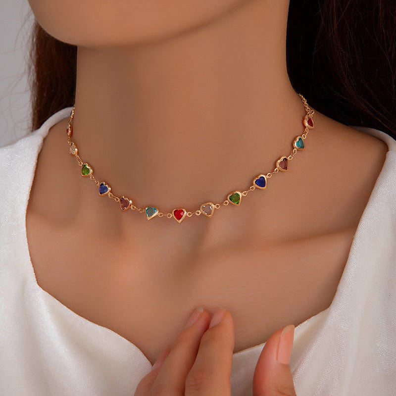 Bunte Böhmische Herzkette | Shop Nory