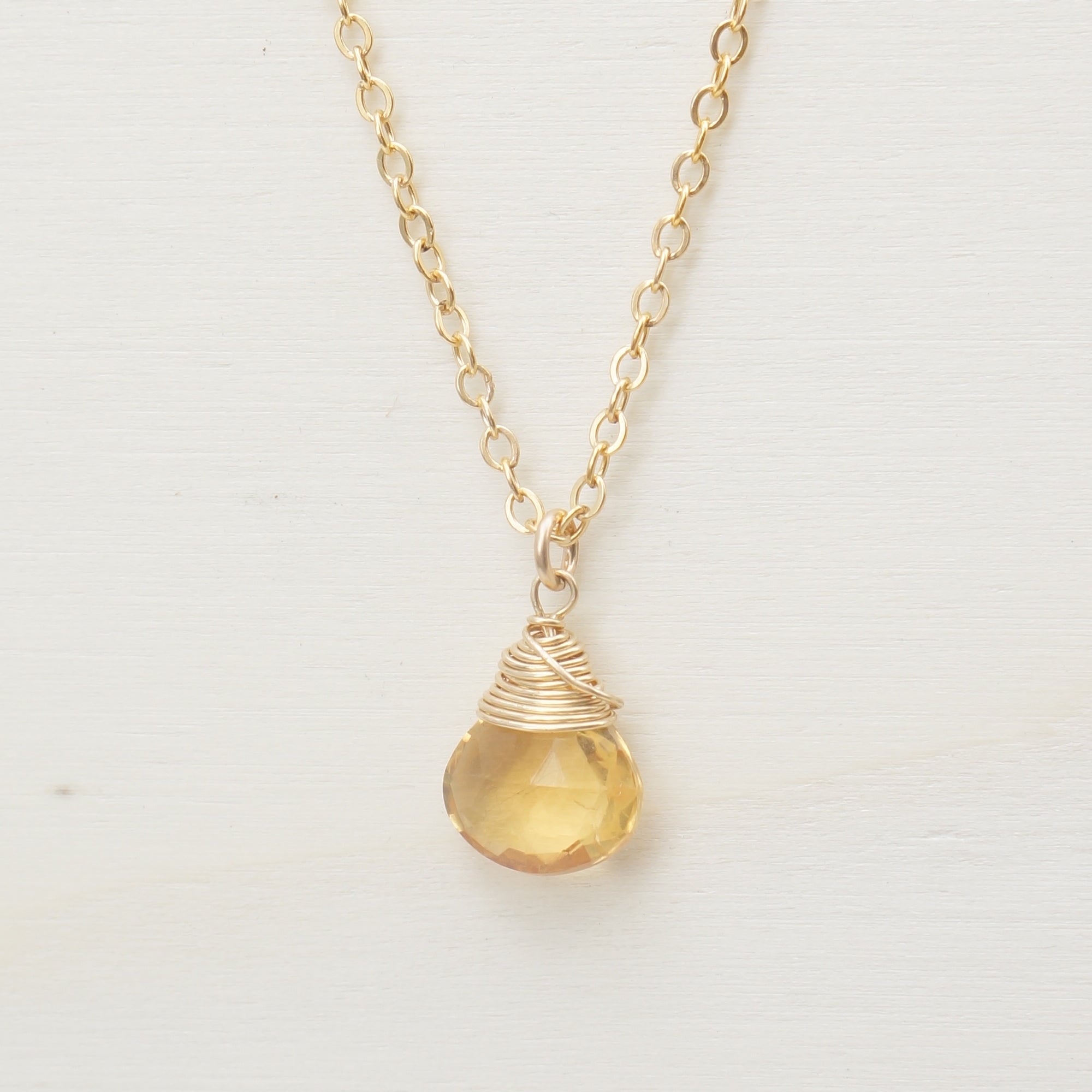 Citrin Zodiac/Geburtsstein Halskette | Shop Nory