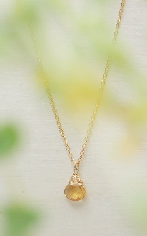 Citrin Zodiac/Geburtsstein Halskette | Shop Nory