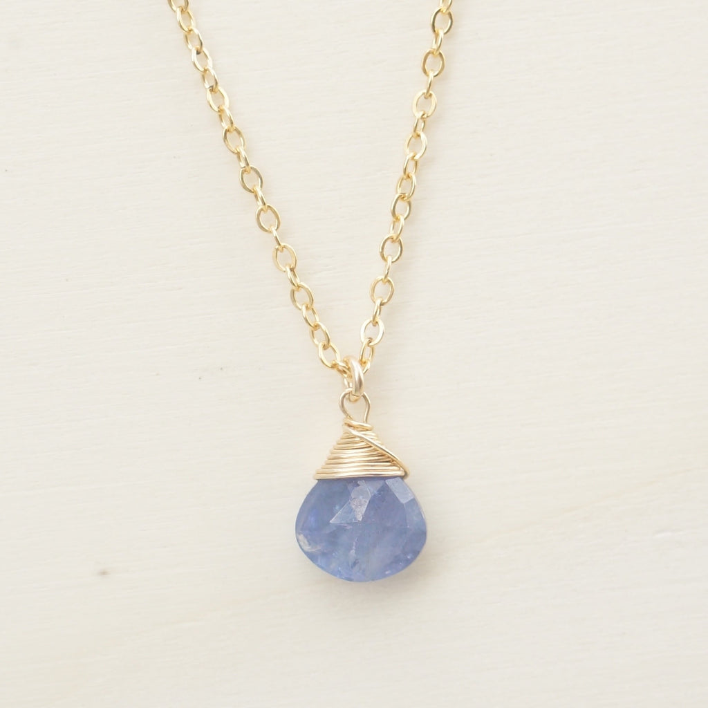 Tansanit-Zodiac/Geburtsstein-Halskette | Shop Nory