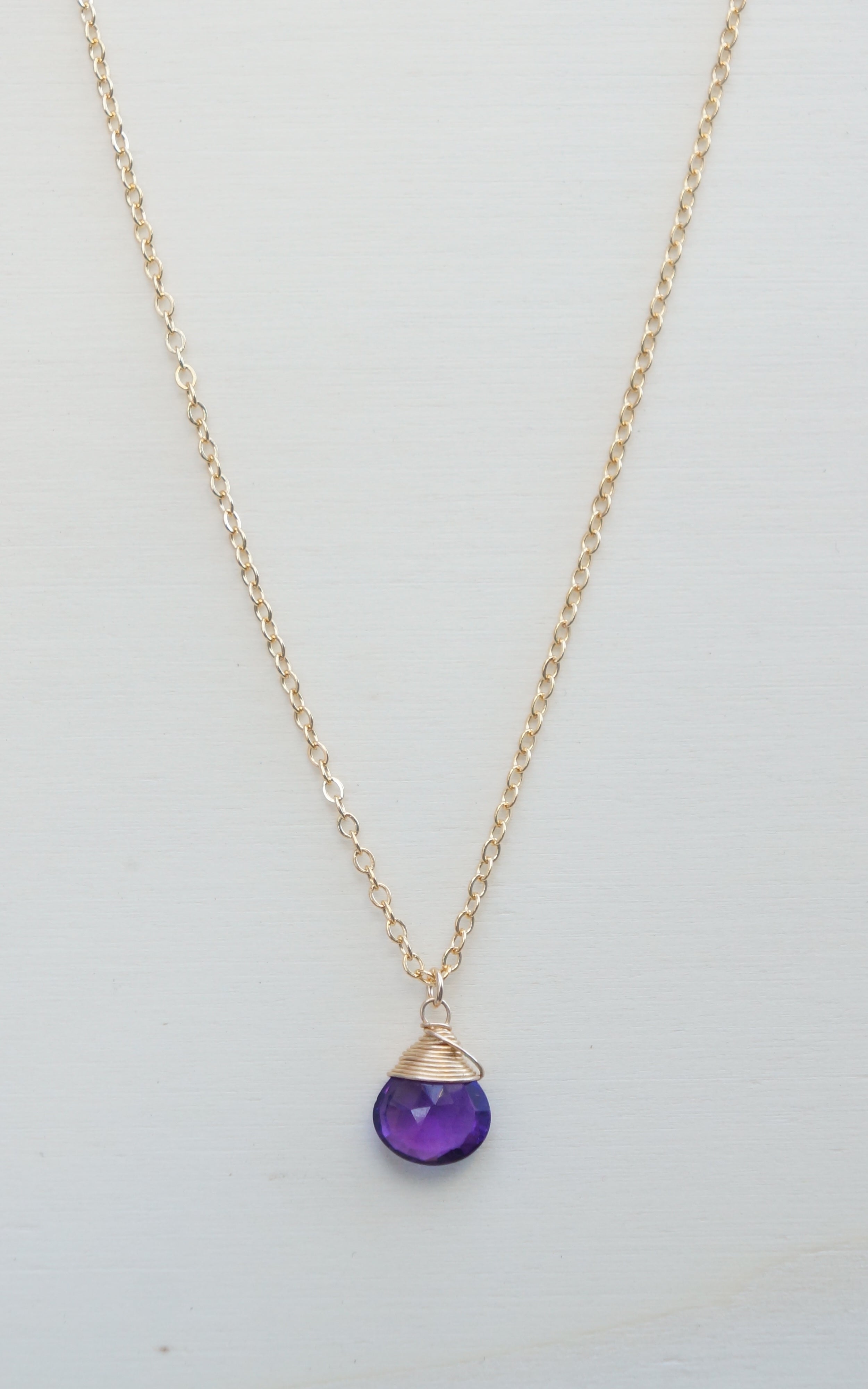 Amethyst Zodiac/Geburtsstein Halskette | Shop Nory