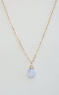 Blauchalcedon Zodiac/Geburtsstein Halskette | Shop Nory